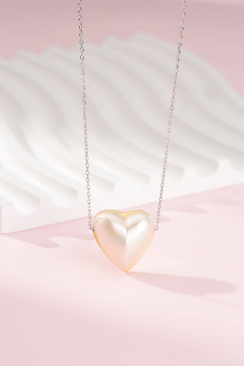 Baroque Pearl Heart Shape Pendant Necklace - May-Lynn Jewelry